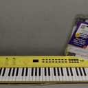 RockJam 49 Key Keyboard Piano, Portable Electronic Music Keyboard with Speakers, USB-C Power or Battery Operation, Headphone Input, 200 Tones, 200 Rhythms, Note Stickers & Lessons, Compact