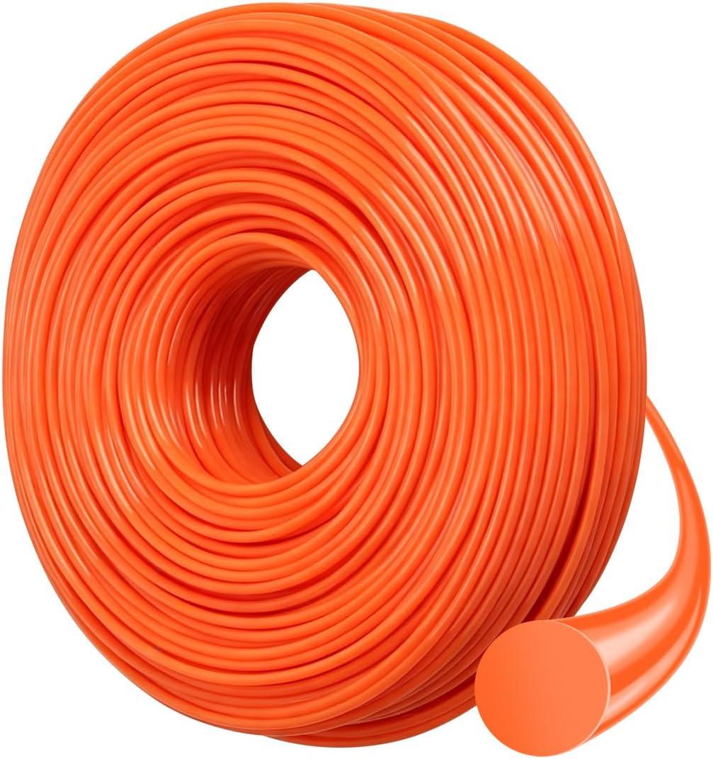 2 x .095" Round Trimmer Line, Orange 1lb 280ft for Husqvarna Part#529337012