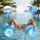 Gemscream Inflatable Pool Floats for Adults with Air Pump 4-in-1 Water Hammock Lounge Rafts Chairs Saddle Vacation Relax Toy for Summer Swimming Luau Party Beach, 31.5 x 50"