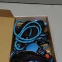 LOBEVE No Pull Dog Harness, Collar & Leash Set with Retractable Dog Seat Belt, Collapsible Dog Bowls and Poop Bag Dispenser - Ideal for Training, Walking, Hiking - Fits Small to Large Dogs(Blue-M)