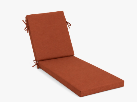 2 Pcs Chaise Lounge Cushions Outdoor,Waterproof & Fade Resistant Patio Lounge Chair Cushions for Outdoor Furniture, Chaise Cushion with Ties for Pool, Lawn and Beach, 75.1x22.8x4.7 Inch