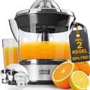 LEBENLANG Orange Juicer Electric - 2 cones & BPA-free I High juice yield & Large Volume I 24oz Lemon Juicer Squeezer I Electric Citrus Juicer Orange Juice Press Juicers Exprimidor De Naranjas Limones