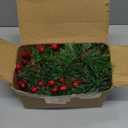 Christmas Garlands 6.56FT 30 LED Smokey Pine Garlands with Lights Battery Operated Pine Cone Garland with Red Berry Bells Green Garland Christmas Decorations for Xmas Holiday Indoor Outdoor