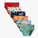 Boboking 100% Cotton Little Boys Briefs Soft Dinosaur Truck Toddler Underwear, 6/7Y