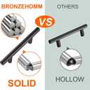 20 Pack Bronze Solid Cabinet Handles Drawer Pulls, 7.38-inch/187mm Length (5-inch Hole Center) Door Handle (1/2-inch Diameter) Kitchen Stainless Steel Cabinet Hardware Handle, Oil-Rubbed Bronze