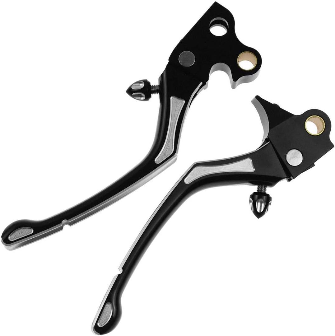 Motorcycle Brake Clutch Lever Hand Levers Fit for Harley Dyna Softail Touring Sportster 883 1200 XL Black