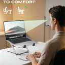 RIWUCT Ultra-Slim Portable Laptop Stand for Desk, Height Adjustable & Dual-Bar Support Laptop Riser Holder, Ventilated Computer Notebook Stand Mount, Compatible with MacBook/Dell/HP(10-15.6")