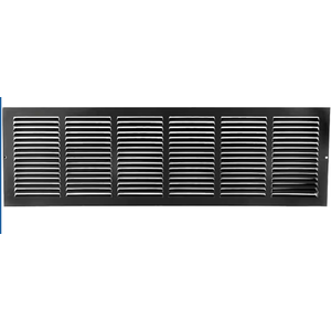 30"w X 8"h Steel Return Air Grilles - Sidewall and Ceiling - HVAC Duct Cover - Black [Outer Dimensions: 31.75"w X 9.75"h]