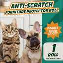 1 Roll Cat Scratch Furniture Protector Tape  Double-Sided Sticky Training (4" x 20ft)  Anti-Scratch Sofa & Couch Guard  Clear, Easy to Apply & Remove  Not for Leather, Velvet, Microfiber