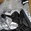 24 Ft Round Pool Cover with Reflective Strips, 420D Swimming Pool Cover for Above Ground Pools, Solar Cover with Drawstring and Ground Nails for Dustproof, UV Protected