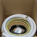 16ft Length Mini Split Line Set,3/8" 5/8" OD Copper Pipes Tubing and 3/8 White PE Thickened Insulated Coil with Flared Nuts for Mini Split Air Conditioner HVAC or Heat Pump System. (16Ft(3/8+5/8))