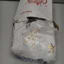 Sattiyrch Sequin Christmas Tree Skirt with Golden Snowflakes,Faux Fur White Soft Christmas Decorations for 4FT 5FT Xmas Tree（Golden Sonwflakes,30in ）