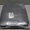 YONTINY Toddler Booster Seat for Kitchen Chair with Removable Backrest & Adjustable Straps, PU Portable Waterproof & Non-Slip Booster Seat for Dining Table, Travel Child Eating Cushion - Dark Grey