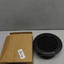 Hon&Guan 6 Inch Soffit Exhaust Vent, 6‘’ Round Air Vent Cover with Built-in a Fly Screen for Bathroom Office Home, Black