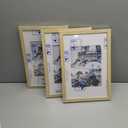 9x13 Picture Frame with Polished Plexiglass - Set of 3 - Use as 9x13 Frame with Mat or Display 9x13 Photo Without Mat - Galleria Collection - Picture Frames for Wall Display - Natural Oak