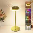 LOFTEK Cordless Table Lamps, Rechargeable Table Lamp, Up to 55 Hrs Ultra-Long Battery Life, Eye-Friendly, Touch Dimming, Portable Wireless Ambient Lighting (Gold, 1 Pack)