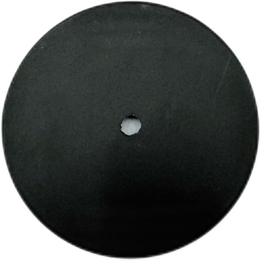 khtumeware 4-Pack Black Large Backplate of Kitchen Bifold Closet Cabinet Door Knob, 2-1/3 Inch Circle Escutcheon Back Plates for Bi-Fold Closet Doorknobs Barn Handles Pulls, Thick Round Wide Base