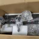 Modern Crystal Bathroom Vanity Light Black Vintage Bathroom Light Fixtures 4-Lights Glass Crystal Vanity Lights