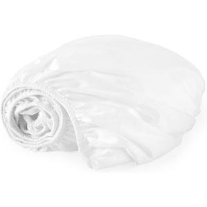 Organic Full Fitted Sheet Only Deep Pocket - 100% Organic Cotton Sheets with Soft Breathable 500 Thread Count Sateen Weave GOTS & Fairtrade Certified - Fitted Bed Sheets Only (White, Full)