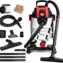 Shop-Vac 6.5 Gallon 4.0 HP Wet/Dry Vacuum with Blower Function, Stainless Steel Tank, Portable Shop Vacuum with Wheels, Includes Filters, Hose & Accessories, Ideal for Garage and Workshop