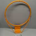 18" Basketball Rim Replacement, Wall Door Mounted Basketball Rim, Heavy Duty Basketball Flex Rim Goal Replacement with Net Fits In-Ground & Wall-Mounted Basketball Hoops, Indoor/Outdoor
