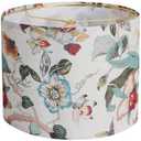 Rumidoph Drum Lamp shades Linen Medium Lamp shade 1 Pack, 13"Top x 13"Bottom x 10"High(Spider) Printed Floral Lampshade for Table Lamps Floor Lamps, Farmhouse Lampshades Replacement, Assembly Required