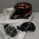 Kids Dirt Bike Helmet ATV Off-Road 4 Wheel Off-Road Vehicle Helmets with GloveDOT (Small, BLUE)