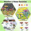 4 Pack Bee Watering Stations, Bee Cups for Garden with 40PCS Glass Marbles,Colorful Bee Butterfly Bath Bowl Waterer, Metal Bee Water Feeder for Outdoor Yard Courtyard Decor (4Pcs-Circular Disk)