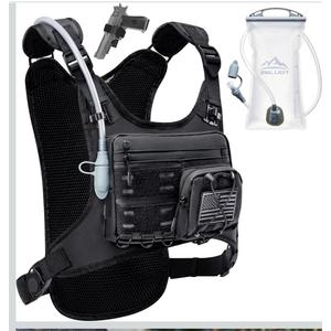 Zelvot Running Vest with 2L Water Bladder, Hydration Backpack, USA Original Patent, Lightweight Hydration Pack with Gear Holder, Reflective Chest Pack for Men Women for Marathon