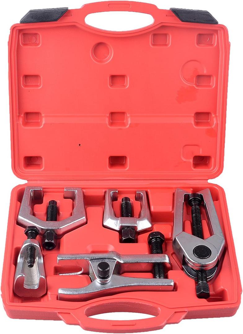 DAYUAN 5pcs Professional Front End Service Tool Kit, Pitman Arm Puller, Ball Joint Separator Tie Rod Remover Tool