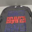 Vintage Braves Retro Three Stripe Weathered Shirt Long Sleeve T-Shirt S