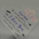 Dad Gifts from Daughter, Father's Day Gift for Dads, Christmas Gifts for Dad, Dad's Birthday Gift Ideas, Presents for Daddy, Acrylic Heart Plaque Home Decor (transparent-6)