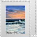 11x14 Wavy Picture Frame With Mat For 8x10, Wavy Edge Wooden Picture Frame with Real Glass - Wall Mount Display, White, 2 Pack