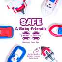 Tub Works Ocean Rescue Vehicles Light Up Bath Toys, 6 Pack | Water-Activated Light Up Toys Flash & Change Color | Easy-Grip Baby & Toddler Bath Toys | Sensory Toys with Bath Lights for Kids Bath