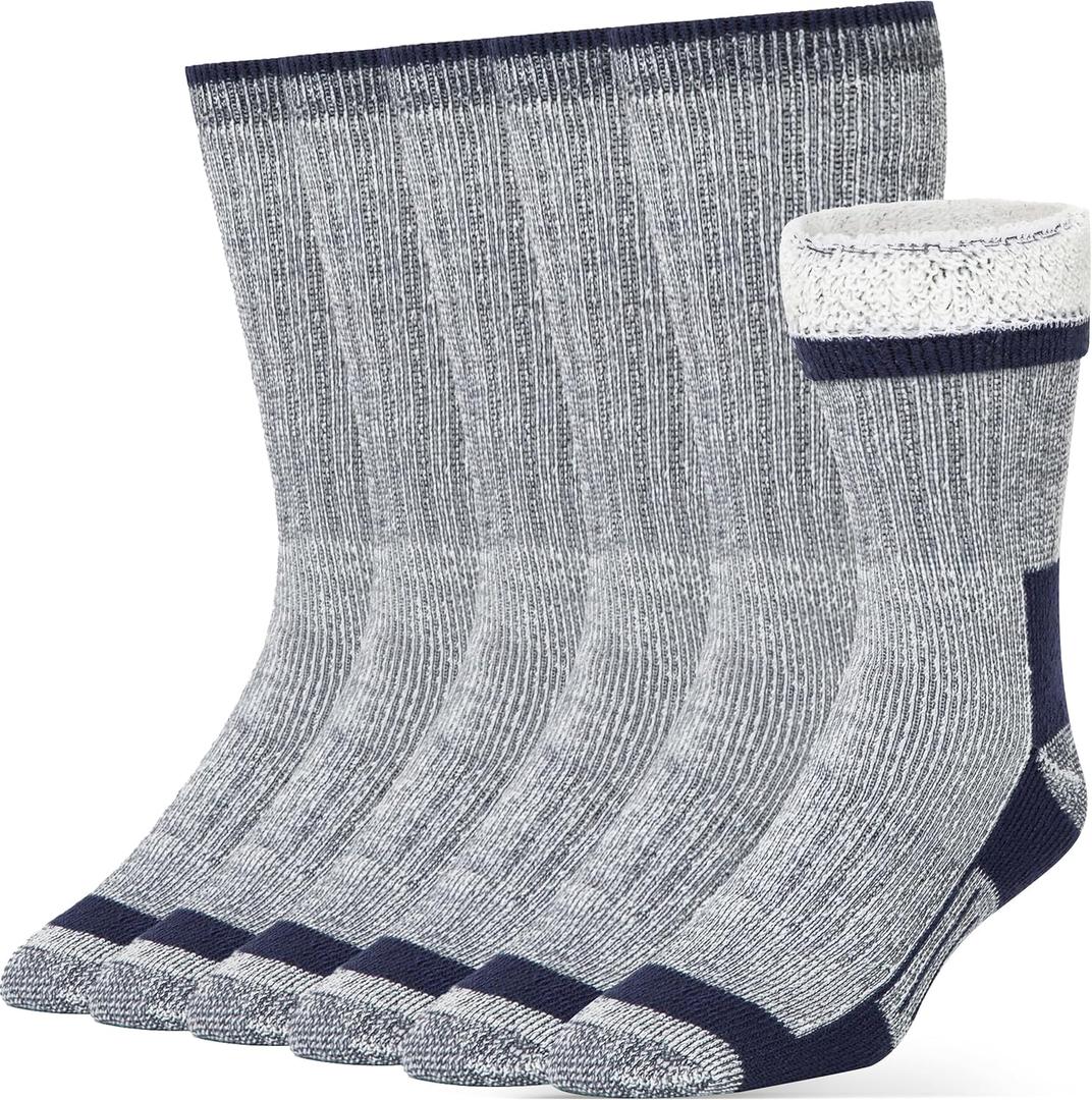 Alvada Merino Wool Hiking Socks Thermal Warm Crew Winter Boot Sock For Men & Women 3 Pairs (Medium-Large)