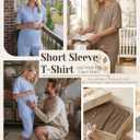 2 Pack Maternity Outfits Pregnancy Postpartum Pajama Lounge Set Oversized T-shirt Capri Pants Soft Summer Sleepwear (Blue, XL)