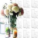 48 Pack Clear Glass Cylinder Vases for Centerpieces - Different Sizes Floating Candle Vases Holder -4", 6", 8",10" Hight Perfect for Weddings and Events