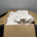 L LOVSOUL Goose Feather Down Fiber Comforter Queen Size, 100% Organic Cotton Fabric Duvet Insert,1200TC,750+FP, Hotel Collection, All Season White Bedding Comforters with 8 Tabs,72oz