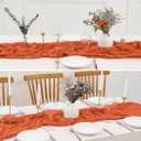 2 Pack 10 Ft Cheesecloth Table Runner Orange Gauze Long Table Runners Boho Gauze Cheese Cloth Table Runner Rustic Sheer Runner for Wedding Party Table Decor ( 35 x 120 Inch )