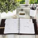 4 x Beautiful 2026 Daily Planner Inserts for 7 Ring Binders  Durable A5 Paper Refill Set 5.5" x 8.3" - Refills Incl. Tabs & Monthly Calendar Spreads - From January 2026 - December 2026 (black-white)