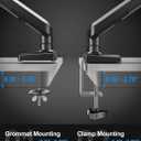 Dual Monitor Arm for 17-32 Inch Computer Screens, 22lbs per Arm, Full Motion Monitor Desk Mounts for 2 Monitors, Gas Spring Desk Mount, VESA Mount, Freelift Pro (Black)