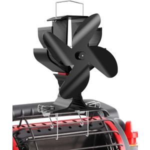 Signstek Wood Stove Fan,Heat Powered Heater Fan with Hook for Indoor Outdoor Propane Gas Heater,Gas Wood Burner Stove Fireplace Tent Camping Accessories