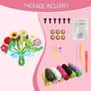 ASDIIT 6 Pcs Crochet Flower Bookmarks Kits for Beginners Amigurumi Crochet Starter Set Knitted Flowers Kit Mothers Day Valentines Christmas Gifts for Women - with Step-by-Step Video