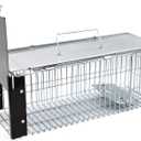 Squirrel/Chipmunk Trap Heavy Duty Humane Live Cage for Rats, Mice, Weasels, and Other Small Rodents Outdoor Reusable Steel Animal Trap for Pati