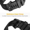 ANCOOL for Garmin S62 Watch Band/Forerunner 945/955/965/970 Watch Bands 22mm Silicone Band for Fenix 8 47mm/Fenix 7/6/5 Bands Replacement for Fenix 6 pro/7 pro/Epix Gen 2 47mm(Black)