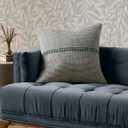 Loloi Chris Loves Julia Harvey Collection PCJ0018 Blue/Natural 22'' x 22'' Cover w/Poly Pillow