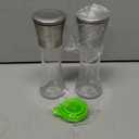 Home EC Premium Stainless Steel Sea Salt and Pepper Grinder Set of 2 - Adjustable Ceramic - Tall Glass Salt and Pepper Shakers - Kitchen Spice Mill W/Funnel & EBook