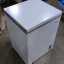 Midea MERC05C4BAWW Chest Freezer, 5.1 Cubic Feet Freezer With Removable Basket, Interior LED Light, Adjustable Temperature, For Kitchen Apartment Office, White