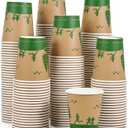 ECOLipak 300 Count Compostable Paper Cups, 8 oz Biodegradable Disposable Paper Coffee Cups with PLA Lined, Eco friendly Hot Drinking Cups for Party, Picnic,Travel,and Events