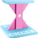 Chunful Cheerleading Balance Trainer 12.2 x 13.19 Inch Wood Wooden Cheer Stunt Training Stand Equipment Cheer Flyer Stand for Flexibility Core Strength and Coordination Training